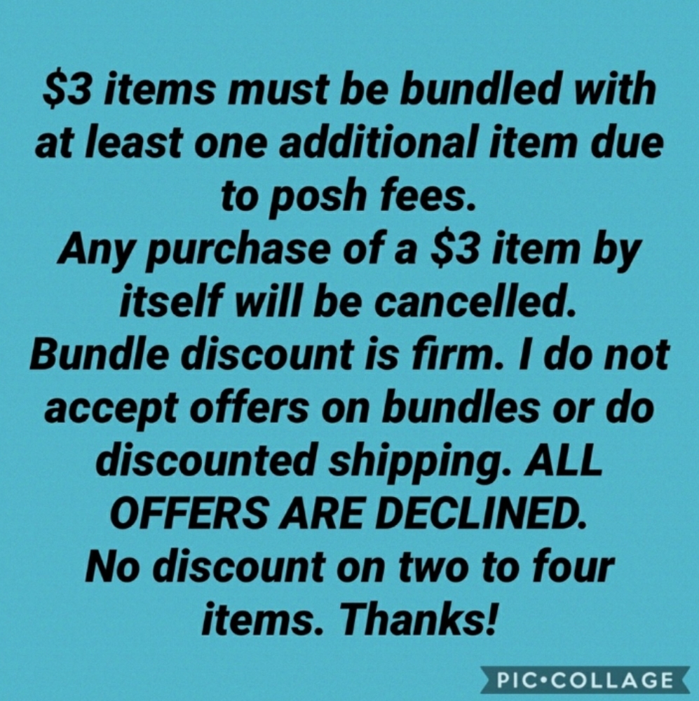 ANY ITEM WITH $3 MUST BE BUNDLED...💌